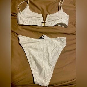Brand new all white two piece bikini